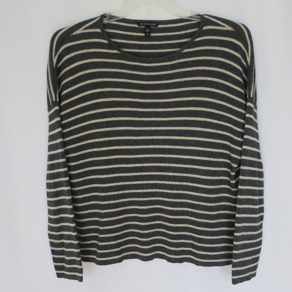 EILEEN FISHER Striped Pullover Sweater - Picture 1 of 5